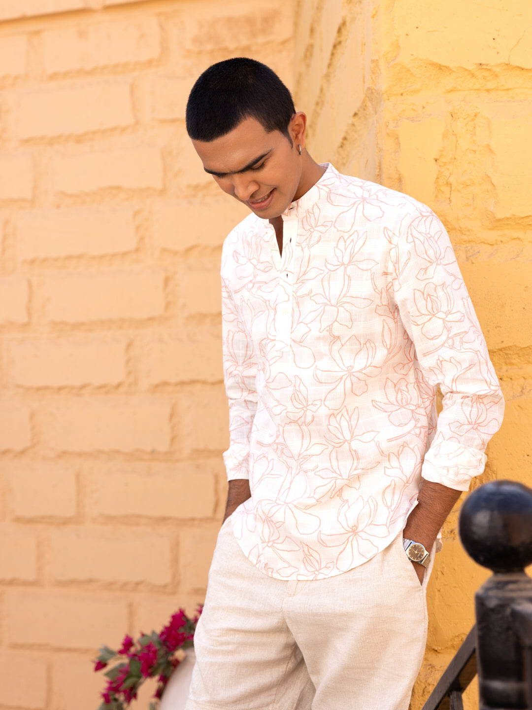Morning Mist Bloom Printed Kurta