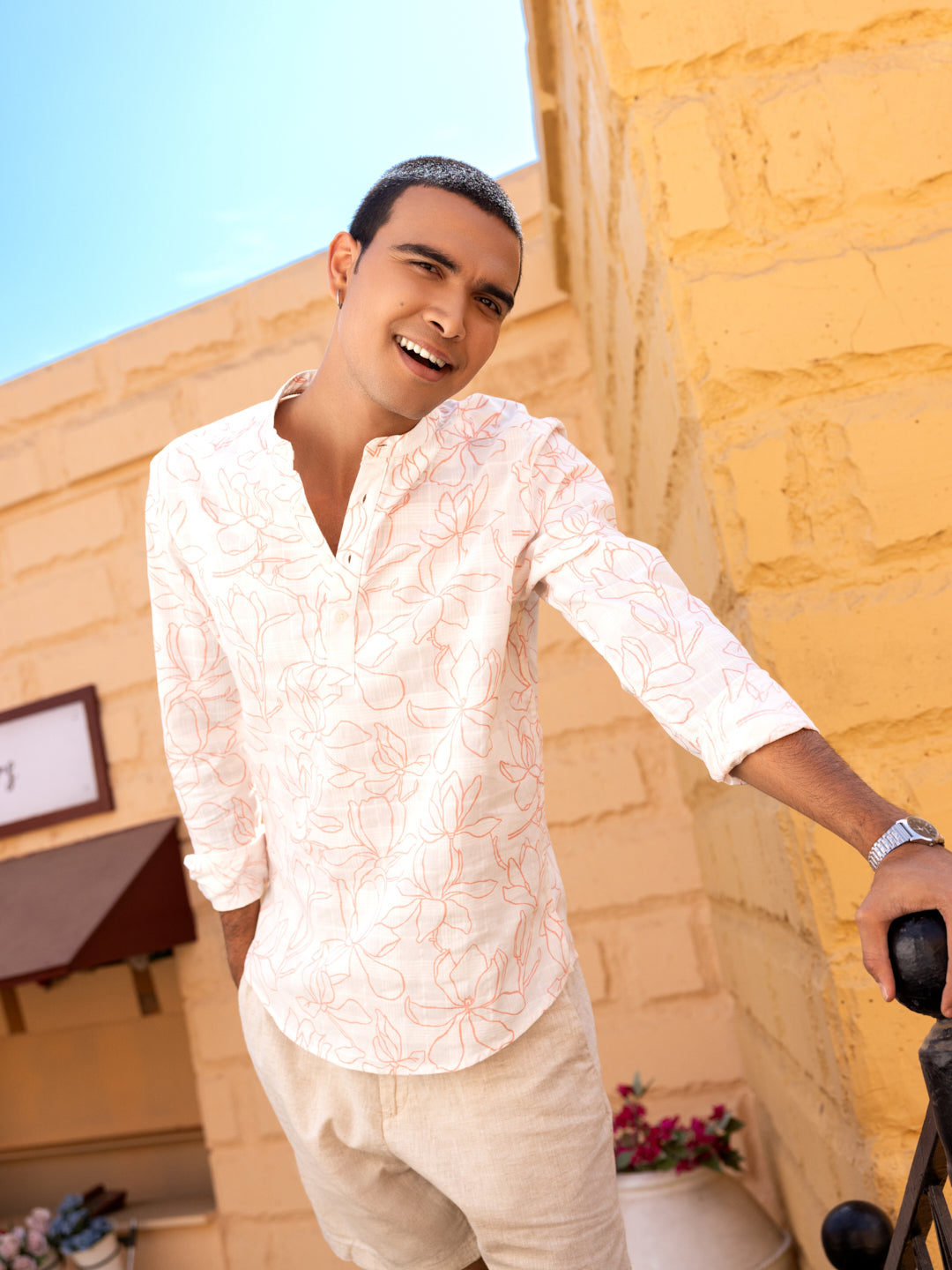 Morning Mist Bloom Printed Kurta