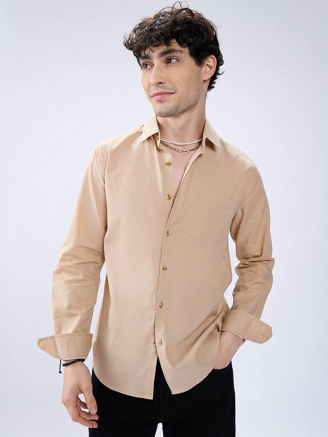 Golden Fawn Slub Shirt