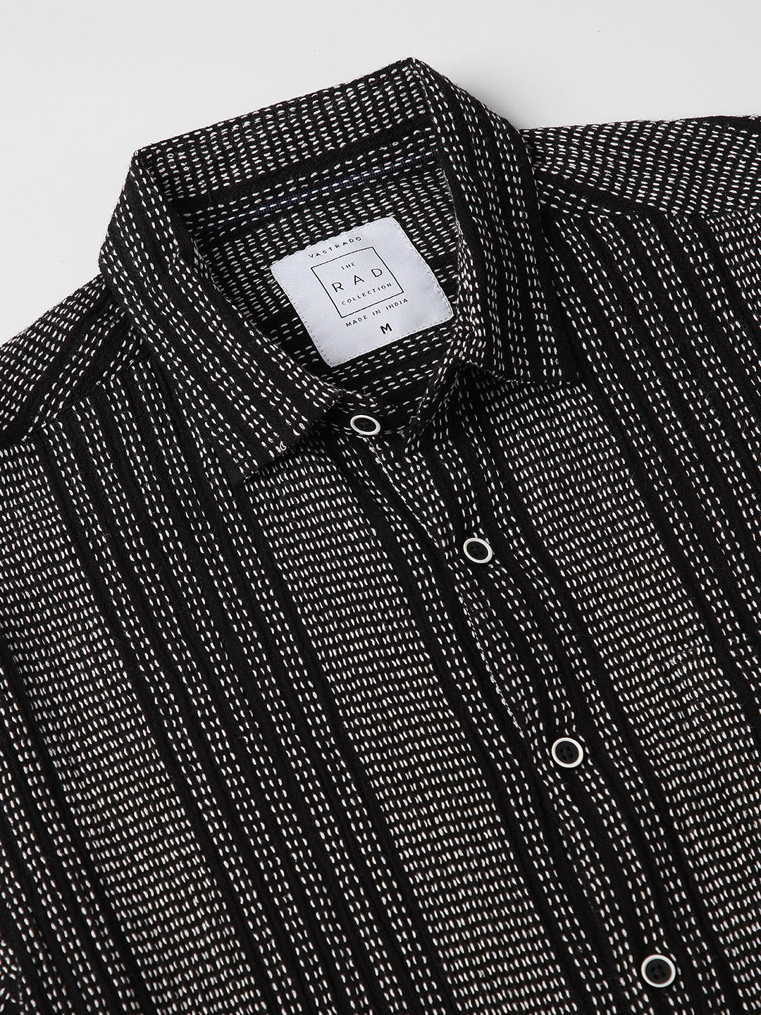 Black & White Tweed Striped Shirt