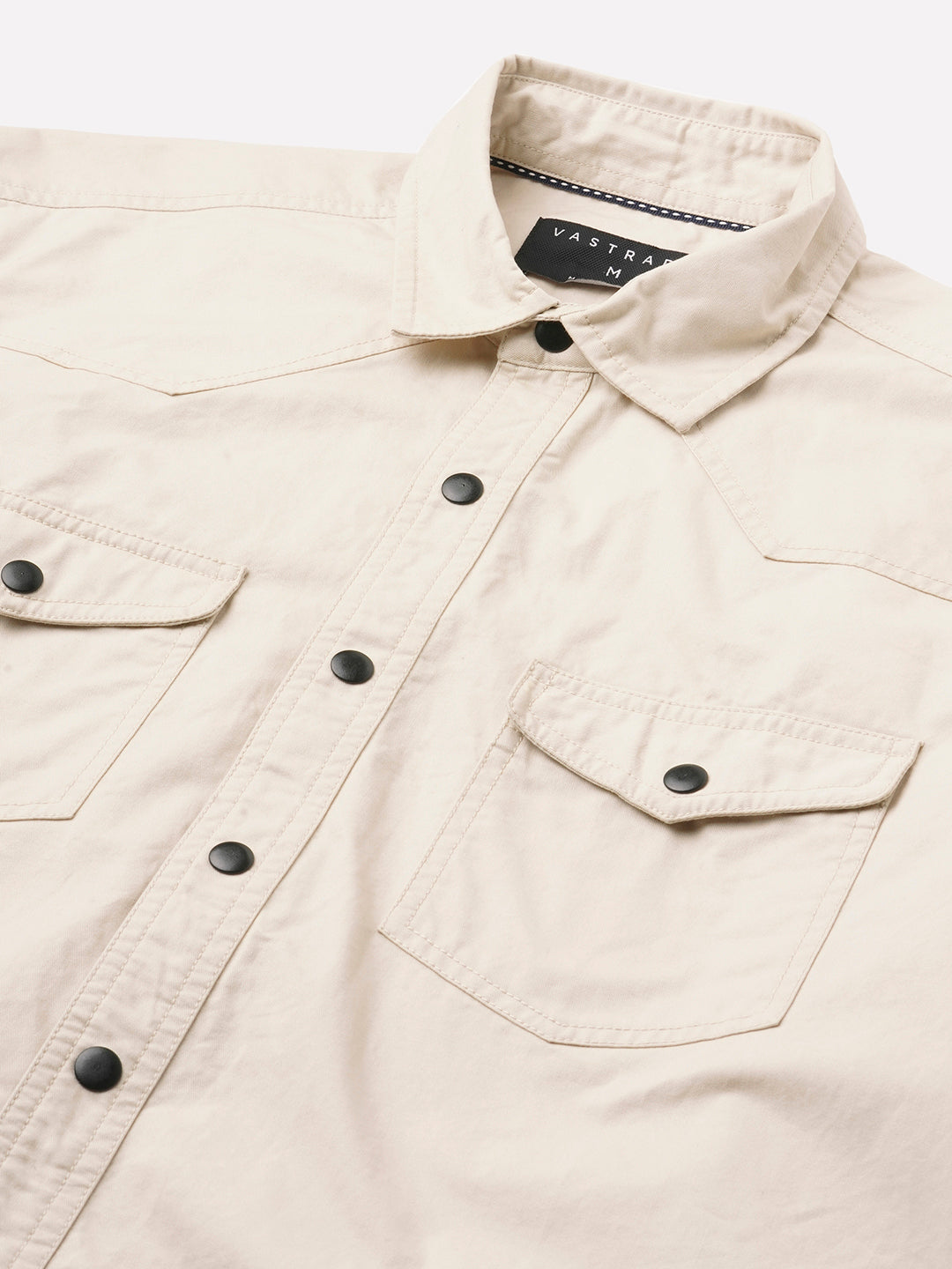 Subtle Beige Double Pocket Overshirt