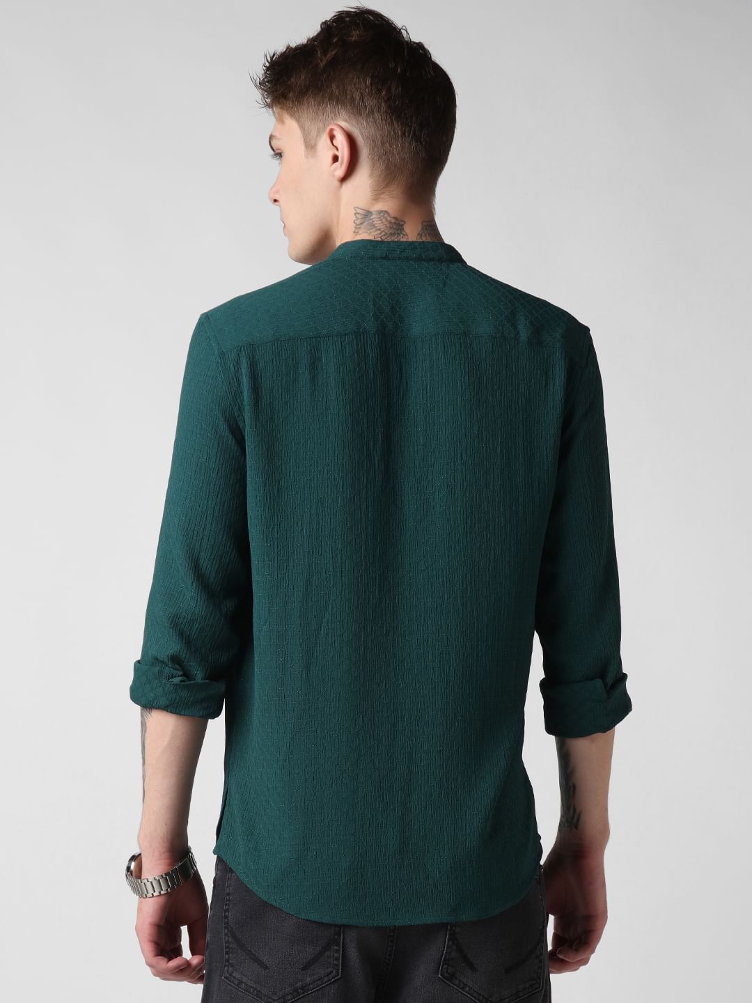 Exquisite Sacramento Green Textured Kurta