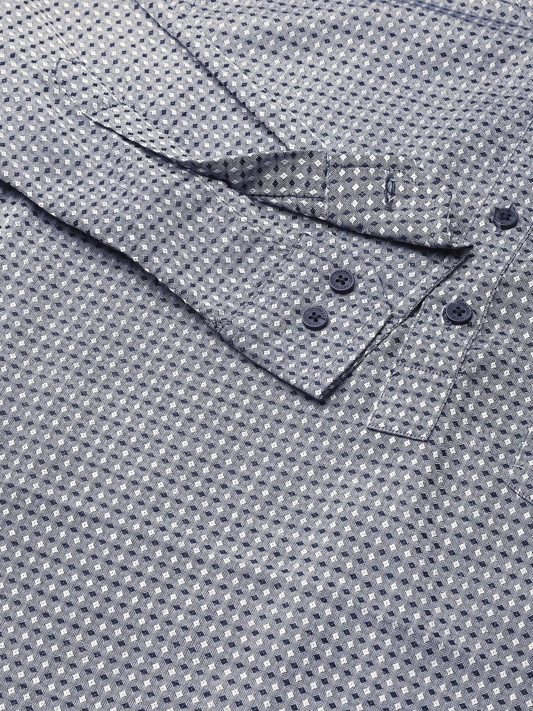 Premium Cotton Navy & Grey Diamond Dobby Kurta