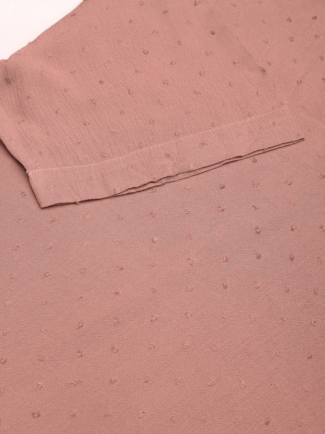 Premium Cotton Peach Ditsy Dobby Oversized Polo Shirt