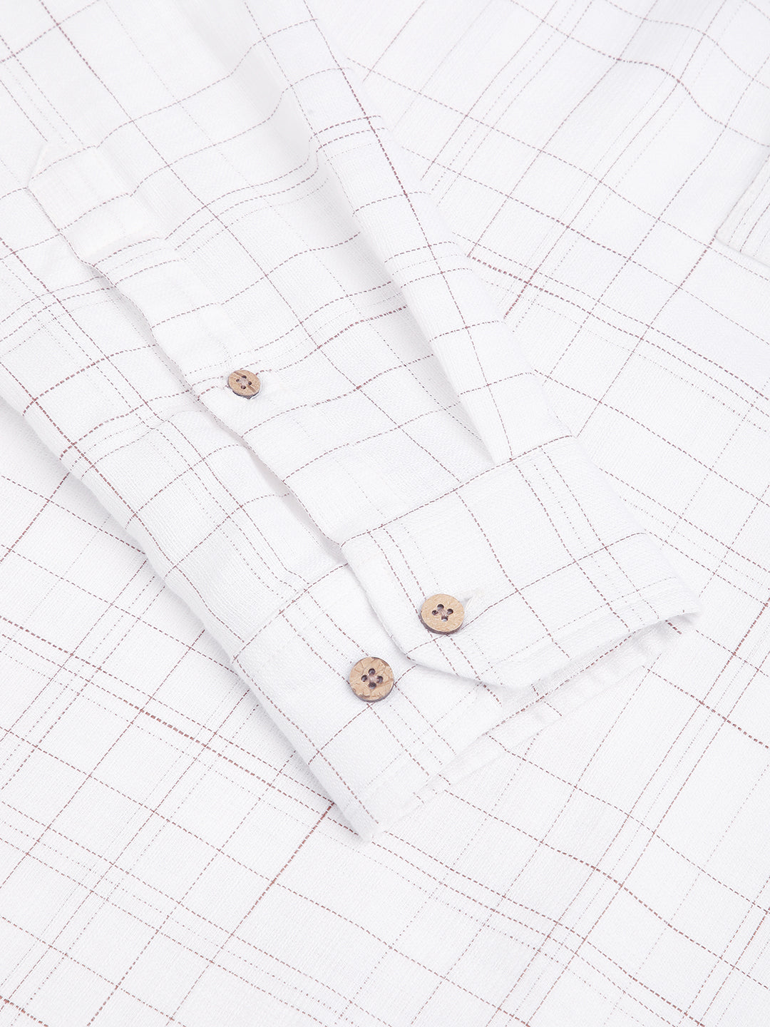 Modish Ivory Graph Checked Kurta