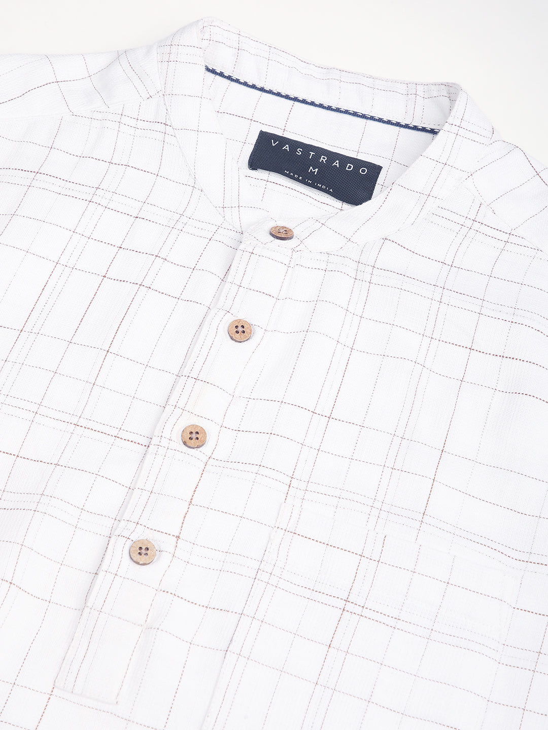 Modish Ivory Graph Checked Kurta