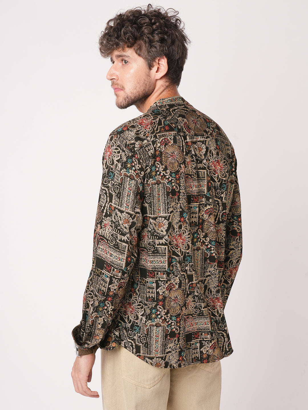 Aesthetic Black Foil Printed Kurta