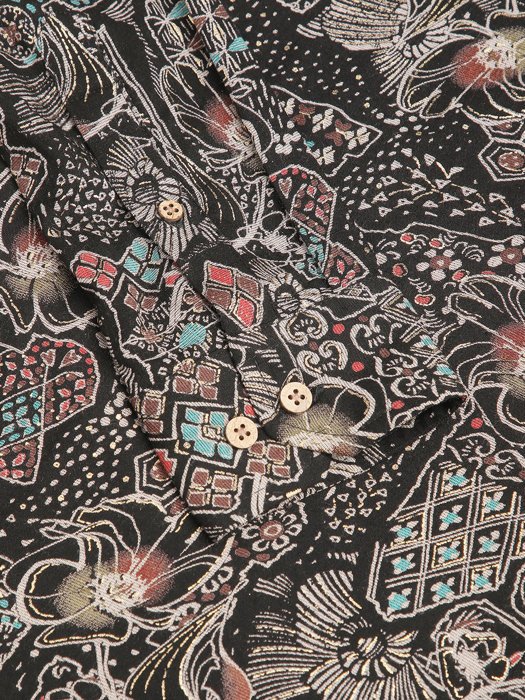 Picturesque Multicolour Foil Printed Kurta