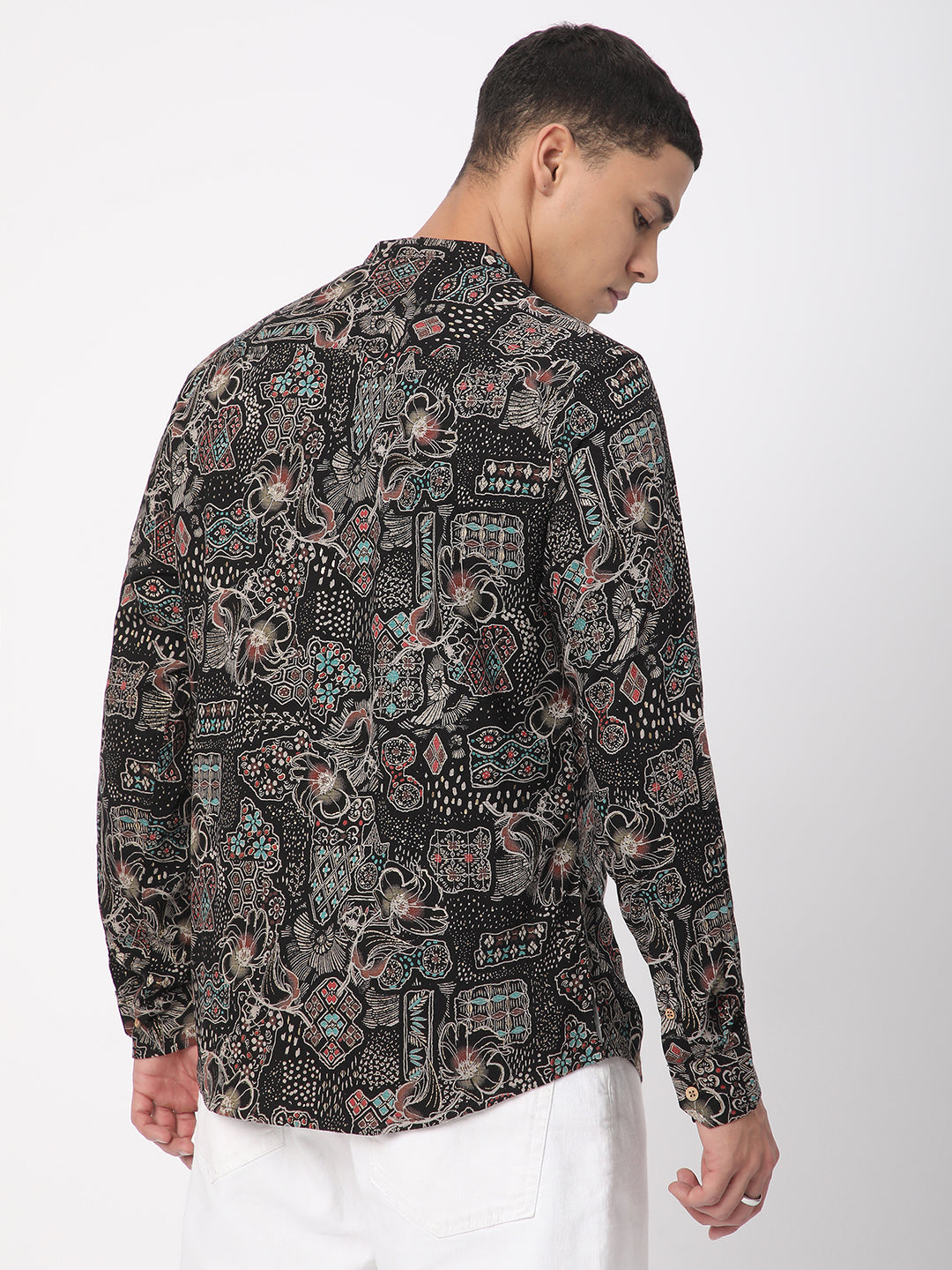Picturesque Multicolour Foil Printed Kurta
