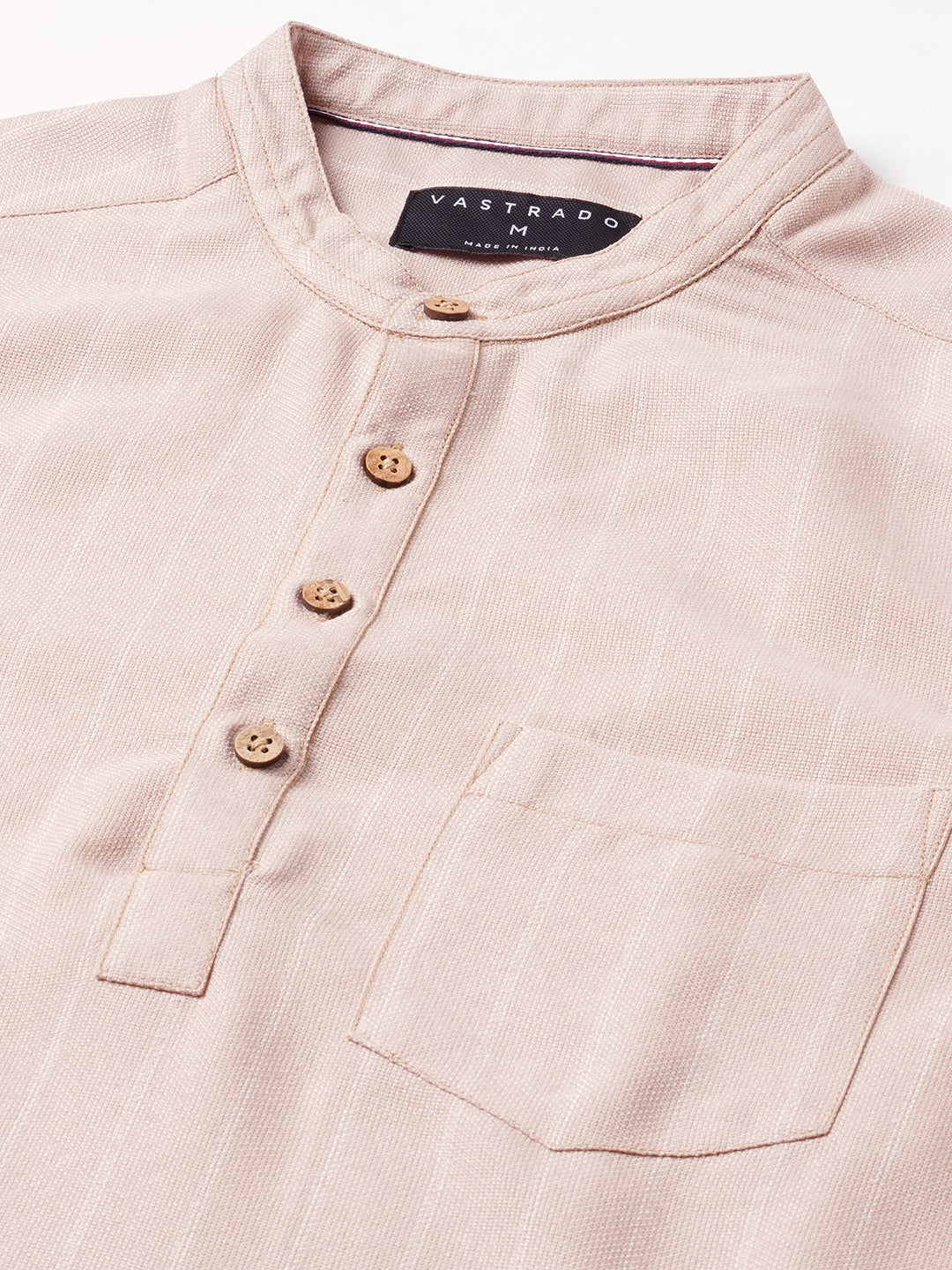 Almond Beige Chalk Stripe Kurta