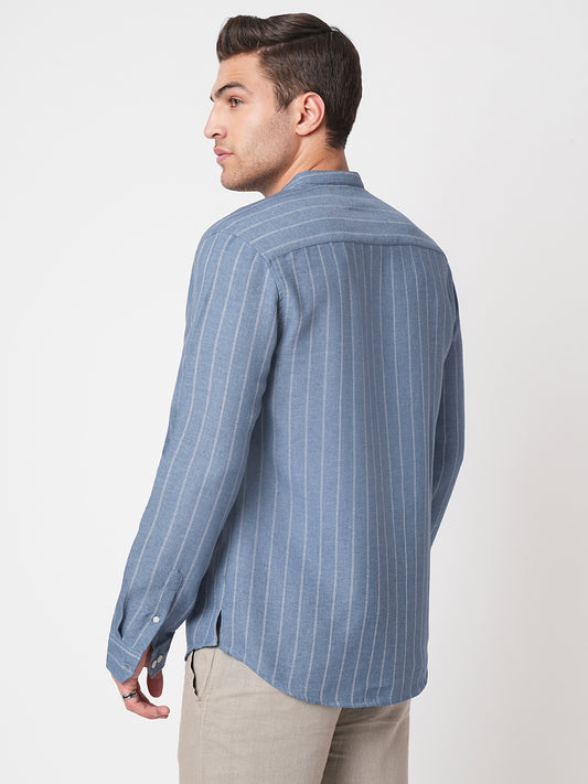 Carolina Blue Chalk Striped Kurta