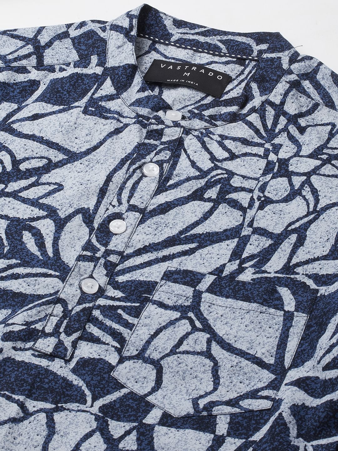 Penn Blue Abstract Printed Kurta