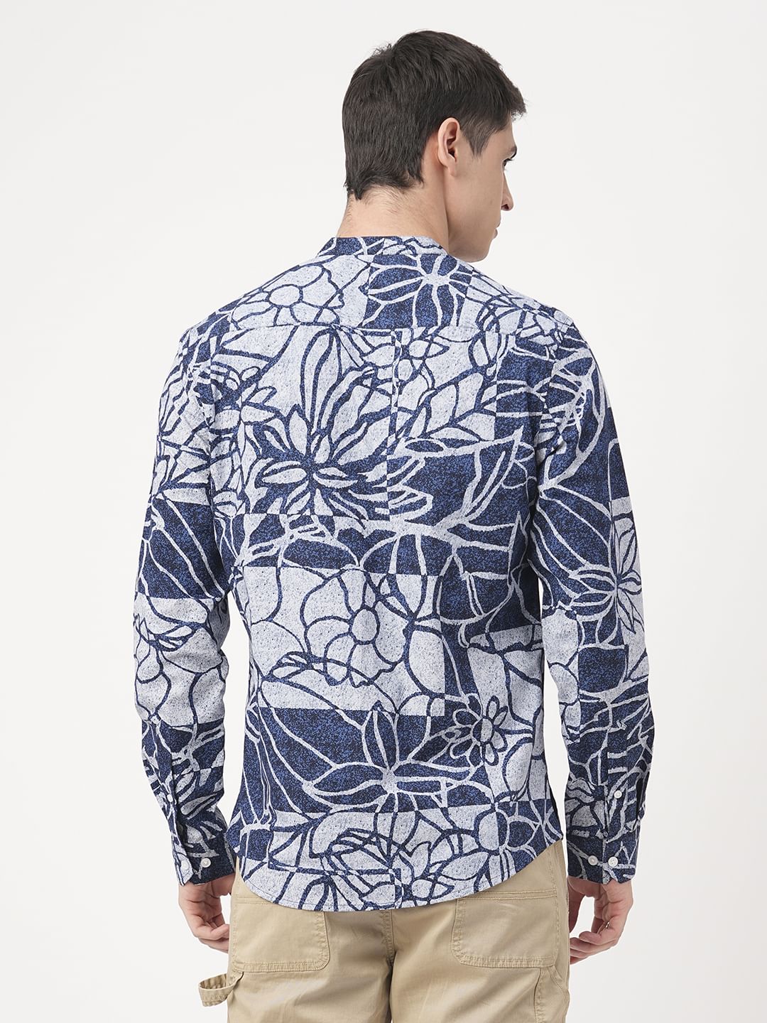 Penn Blue Abstract Printed Kurta