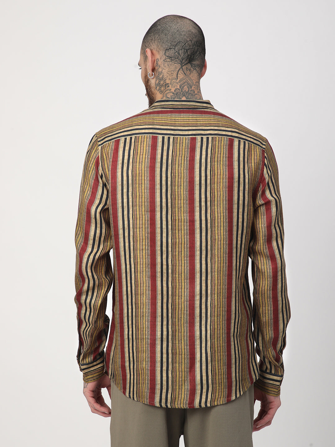 Spiffy Multicolour Roman Stripe Kurta