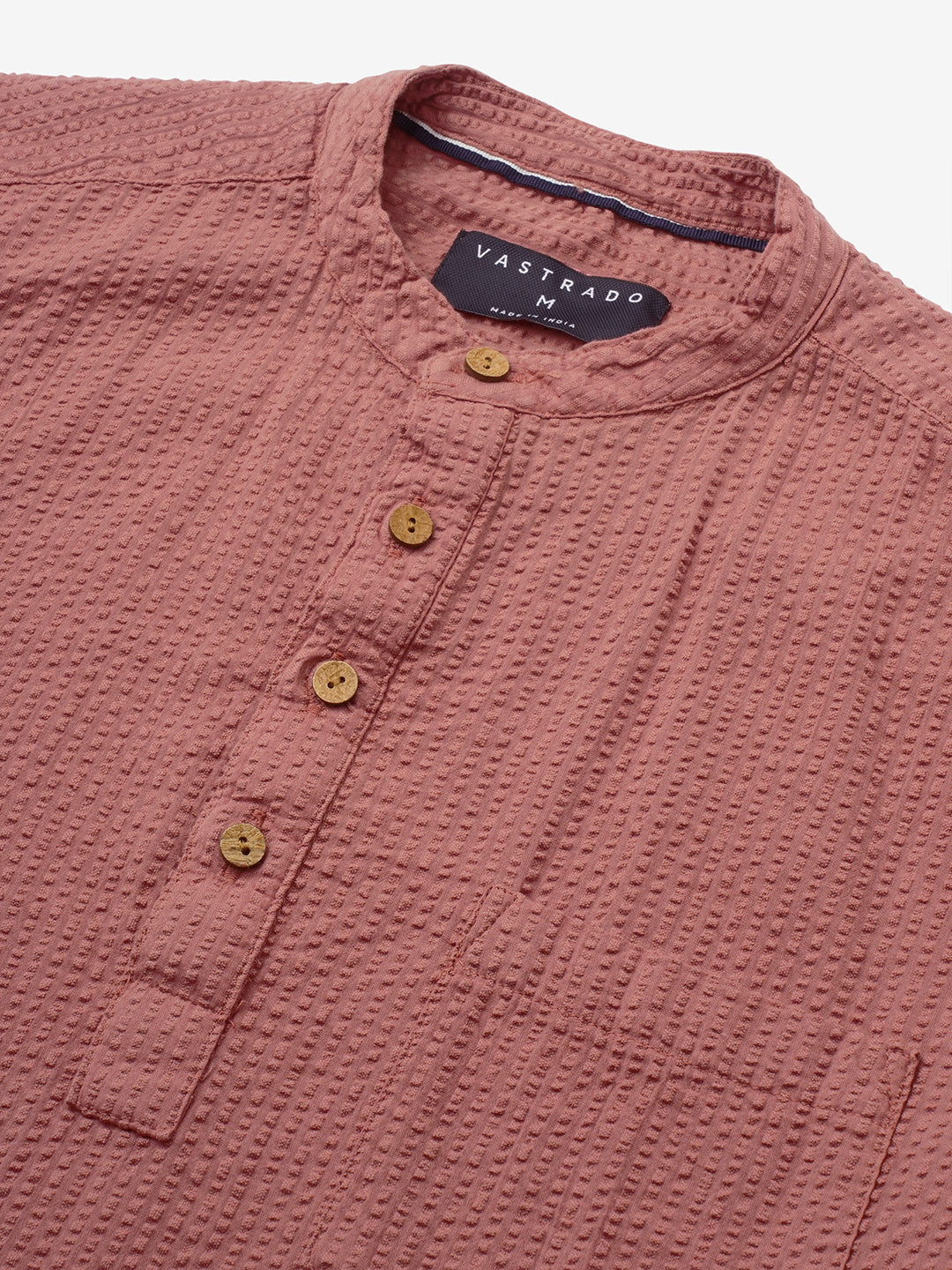 Timeless Coral Seersucker Kurta