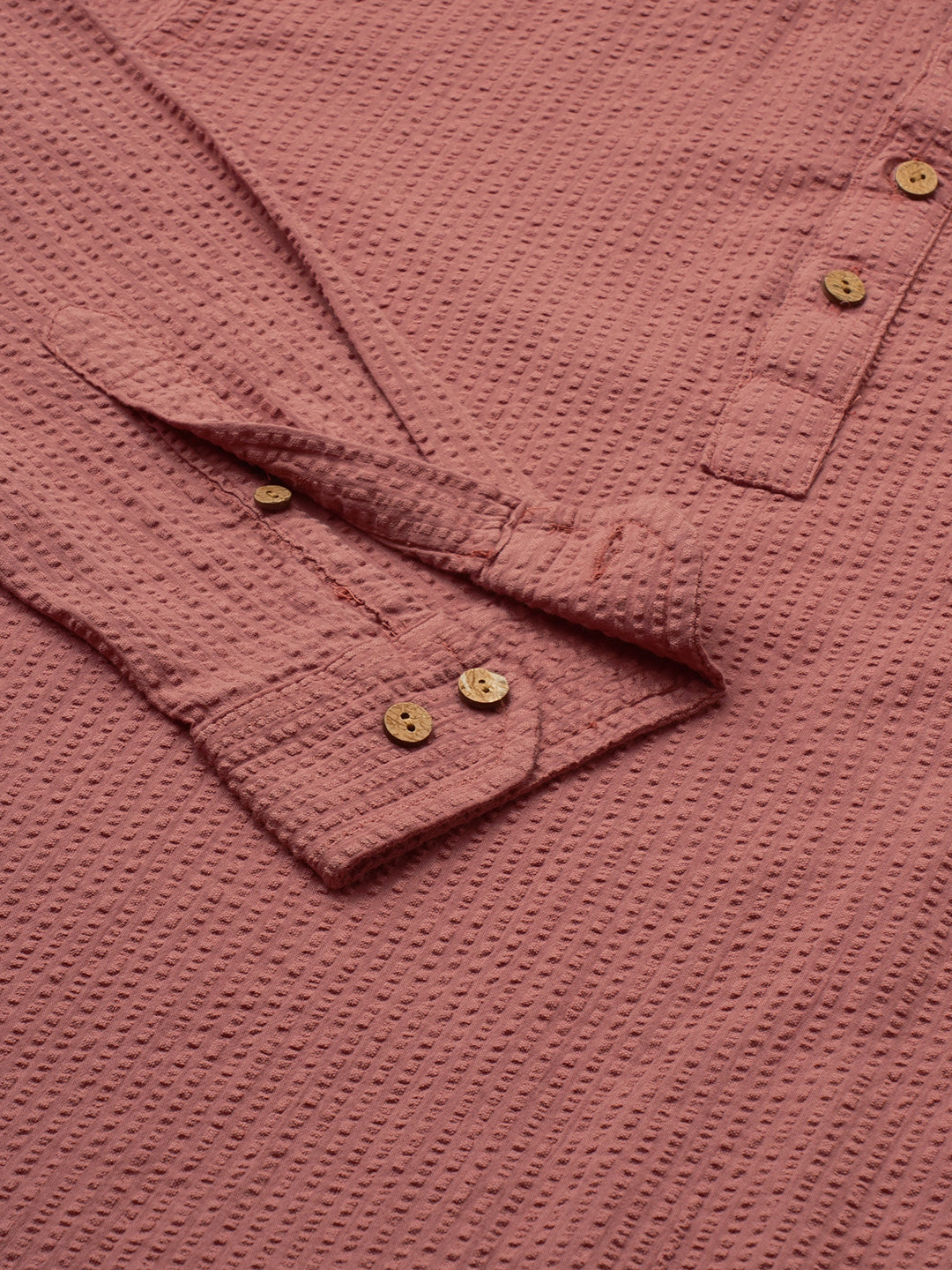 Timeless Coral Seersucker Kurta