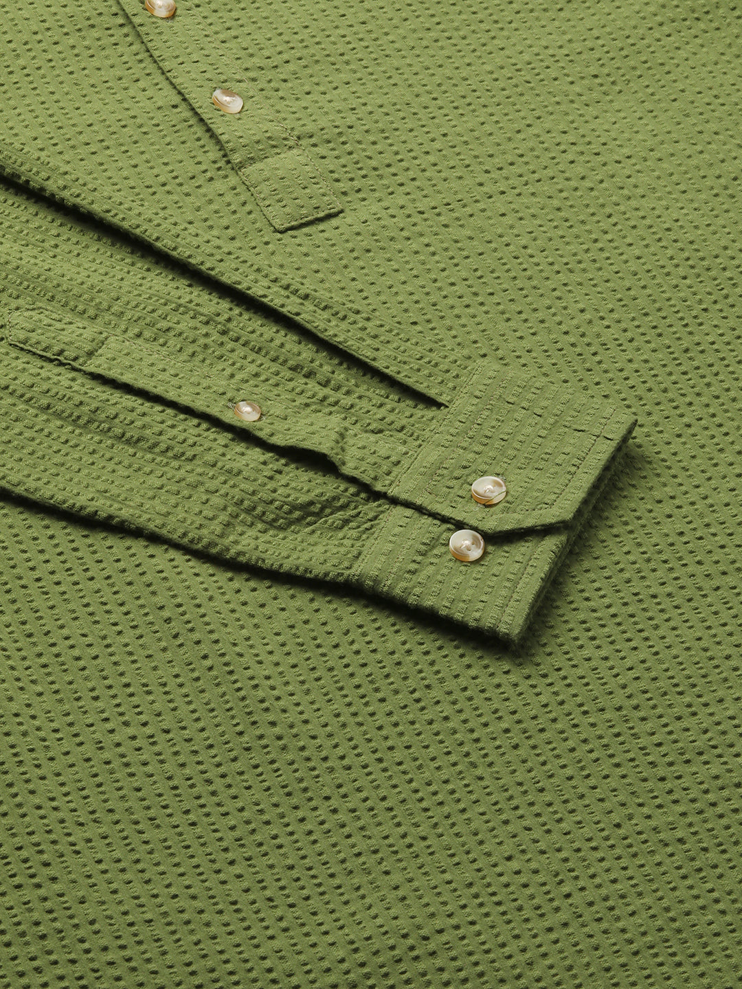 Basil Green Seersucker Kurta