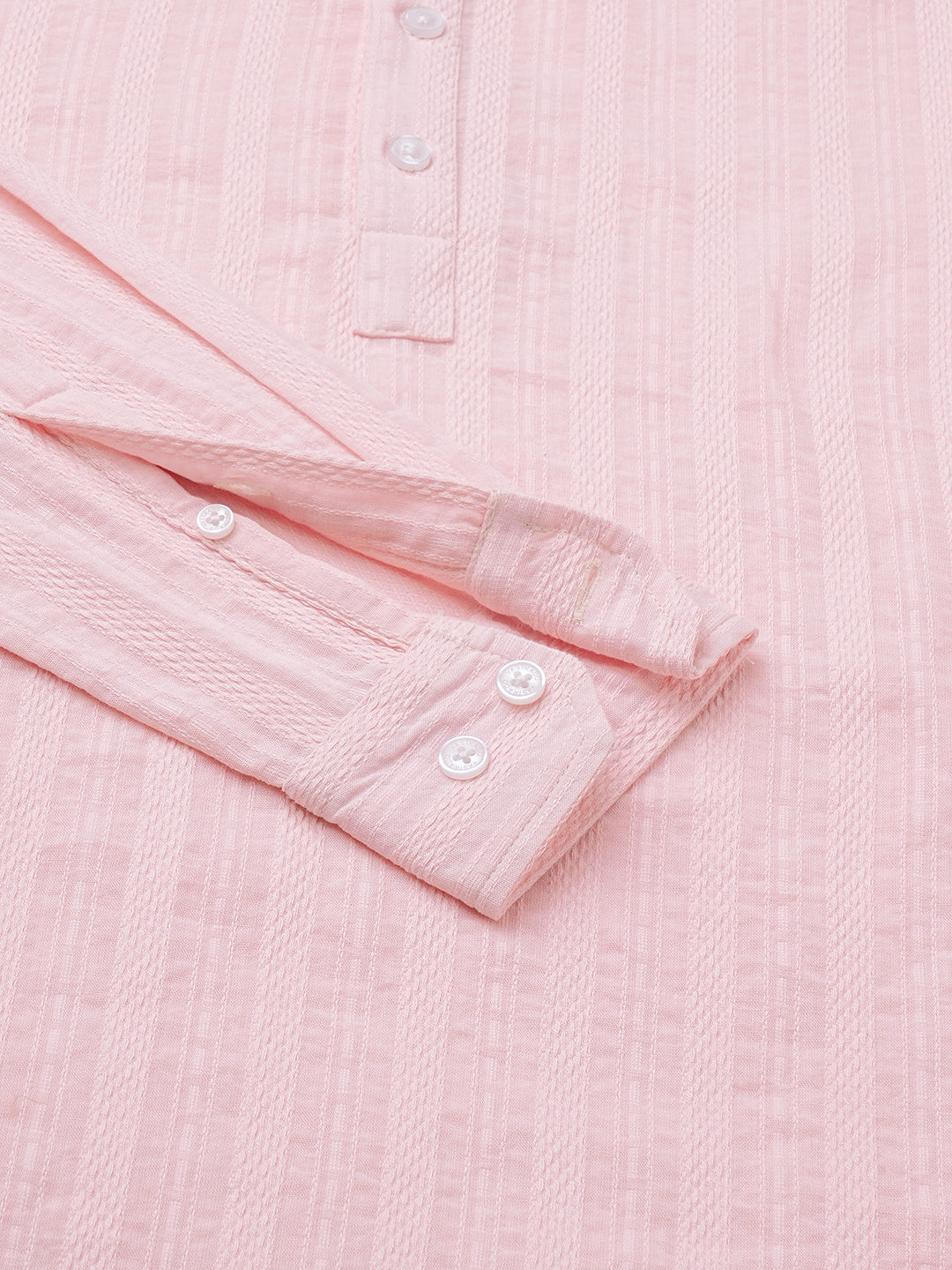 Pastel Pink Summer Grace Stripe Kurta