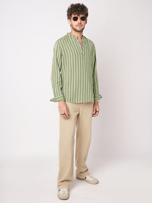 Nature Vibes Awning Stripe Kurta
