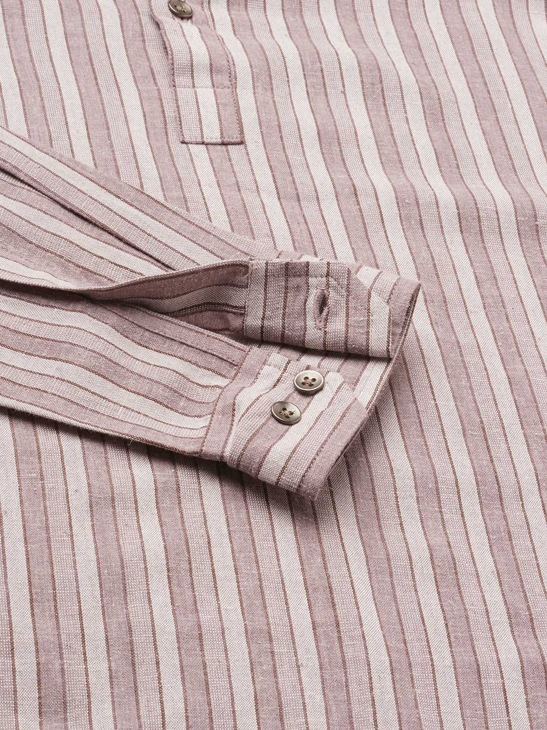 Cordovan Maroon Awning Stripe Kurta