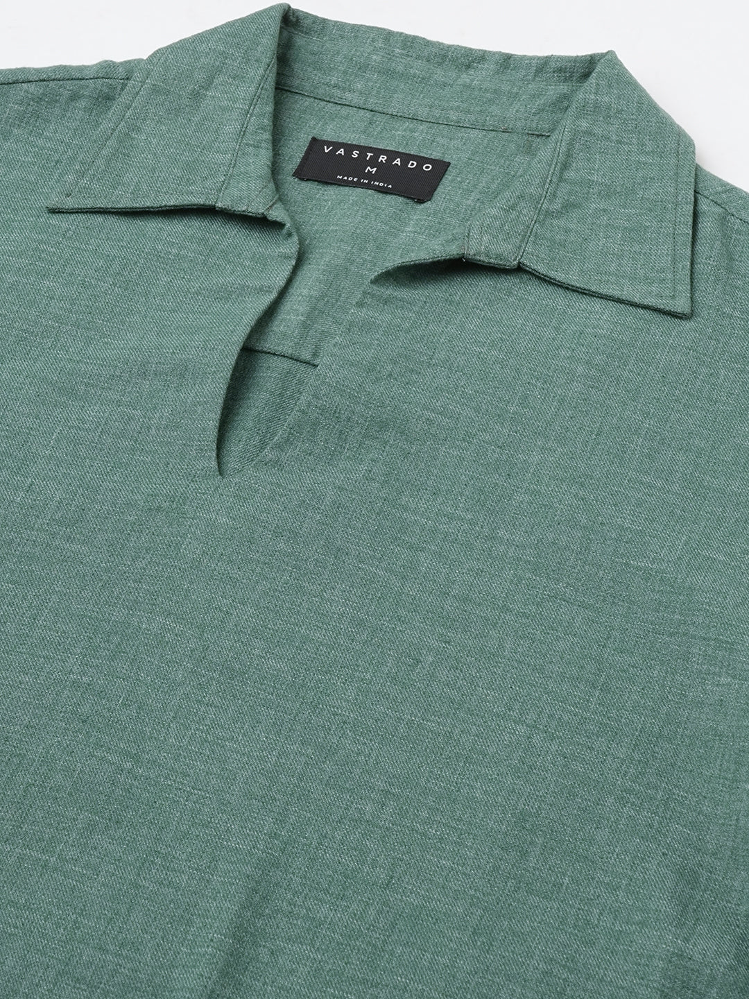 Emerald Green Chambray Oversized Polo Shirt