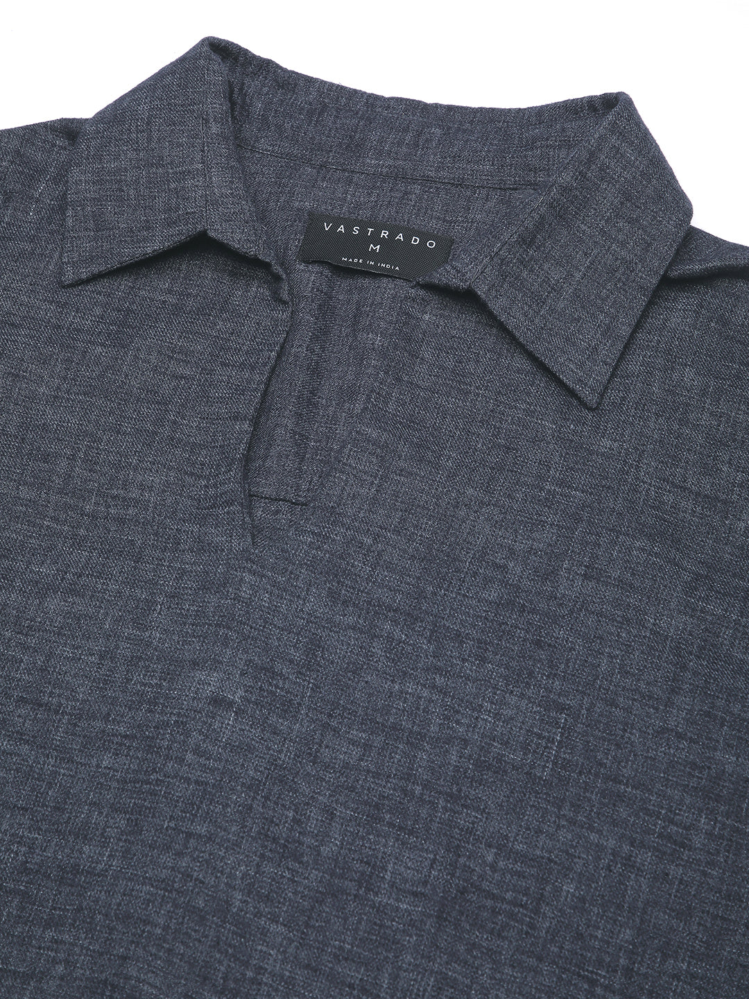 Onyx Grey Chambray Oversized Polo Shirt