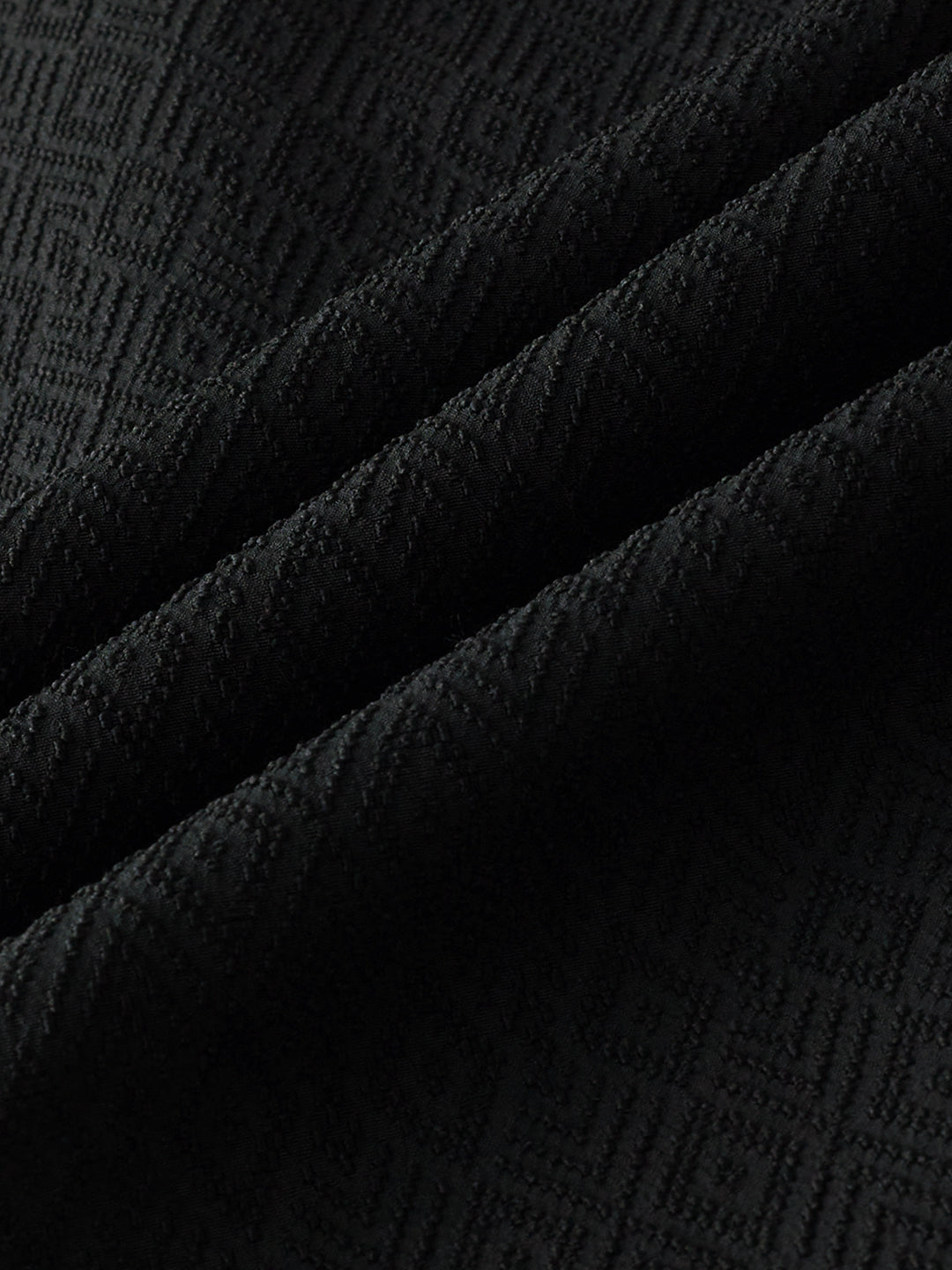 Midnight Black Diamond Textured Kurta