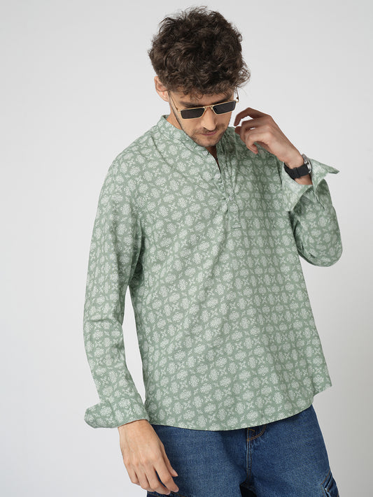 Laurel Green Boho Bloom Kurta