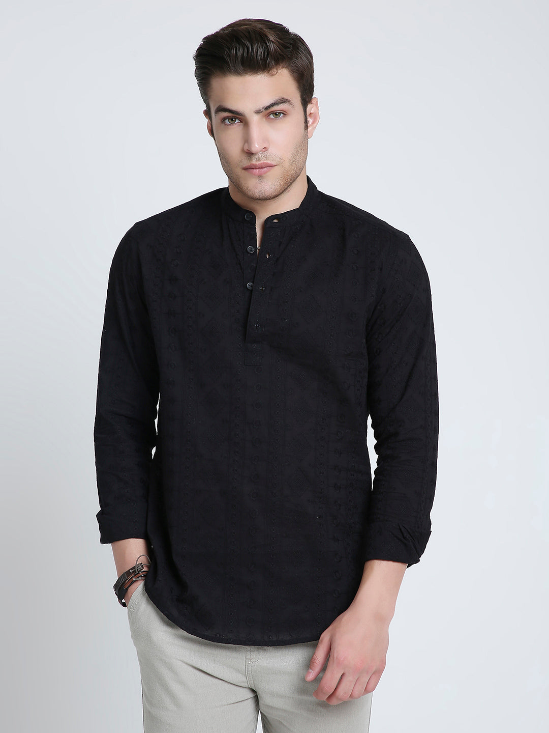 Classic Blackout Embroidered Kurta