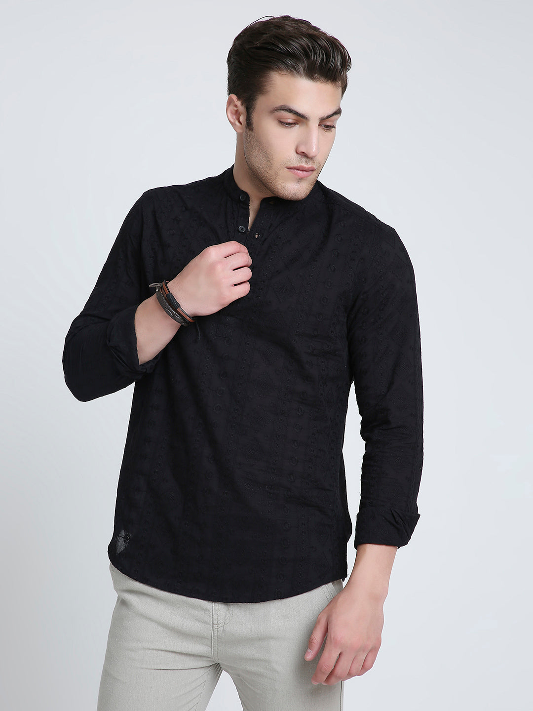 Classic Blackout Embroidered Kurta