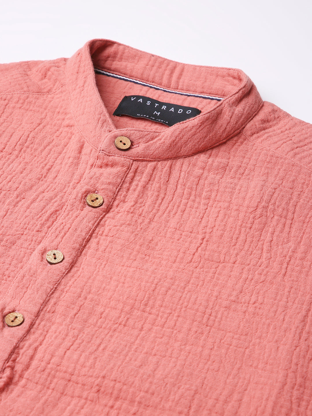 Solid Coral Double Cloth Kurta