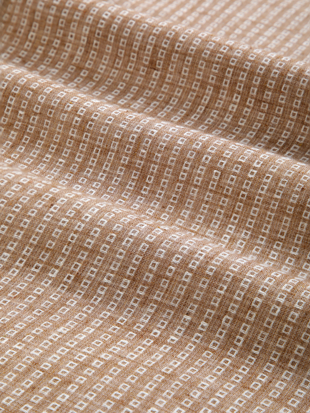 Retro Brown Mini Square Woven Kurta