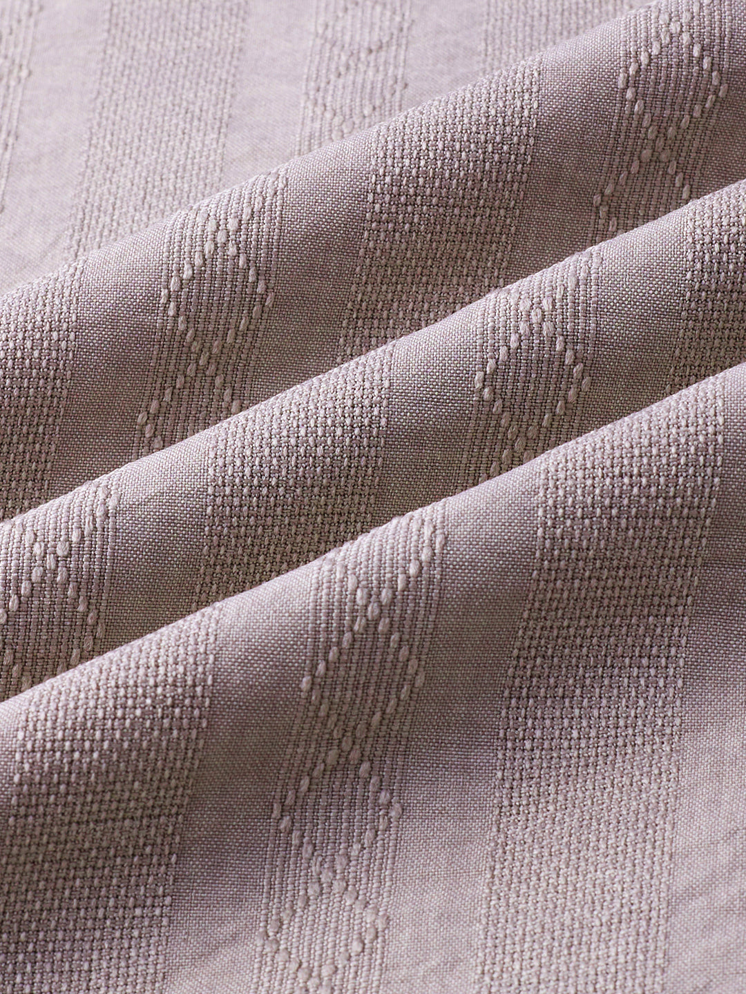Taupe Lozenge Weave Striped Kurta
