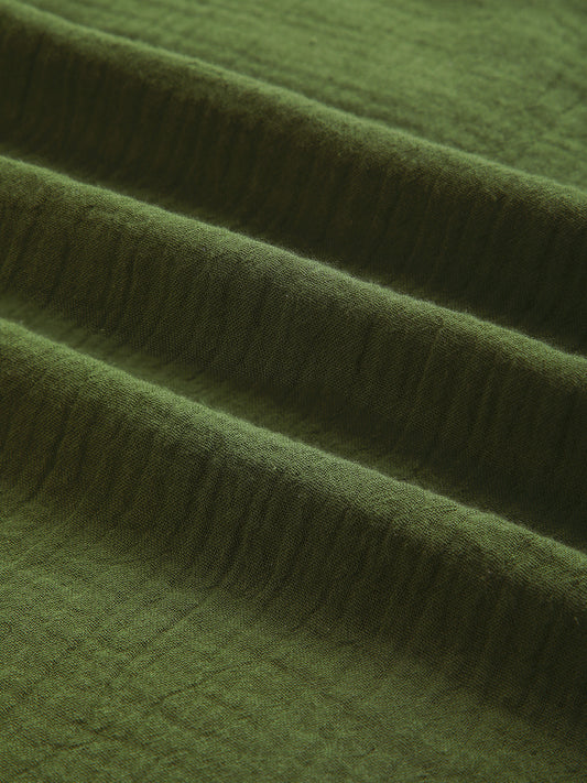 Autumn Olive Double Cloth Kurta