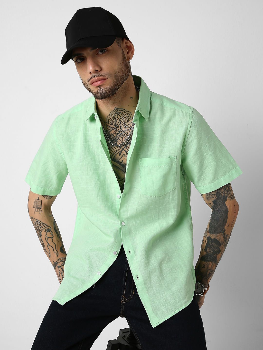 Solid Mint Green Shirt
