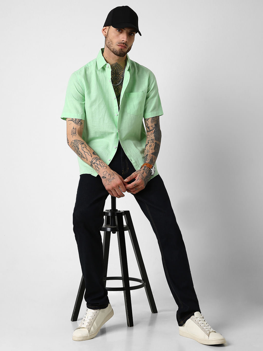 Solid Mint Green Shirt
