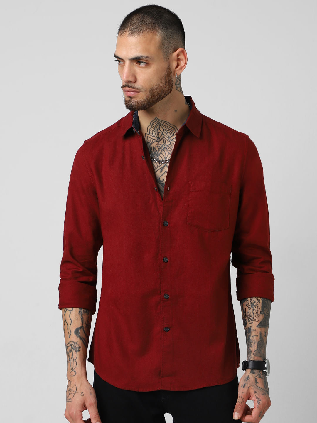 Solid Maroon Shirt