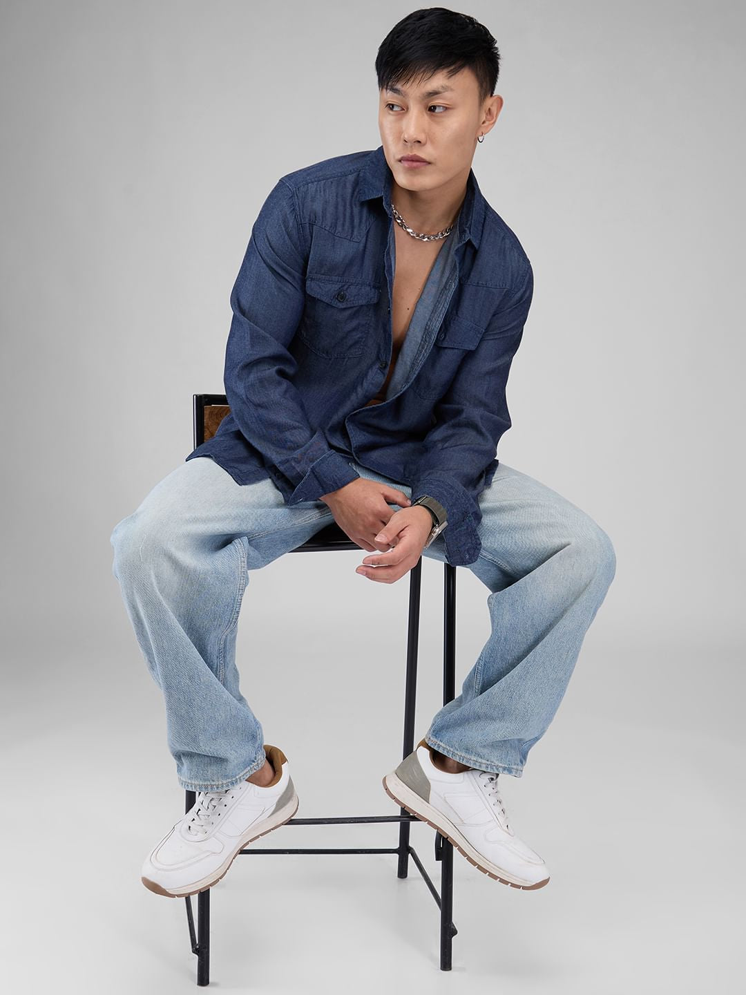 Double Pocket Denim Overshirt