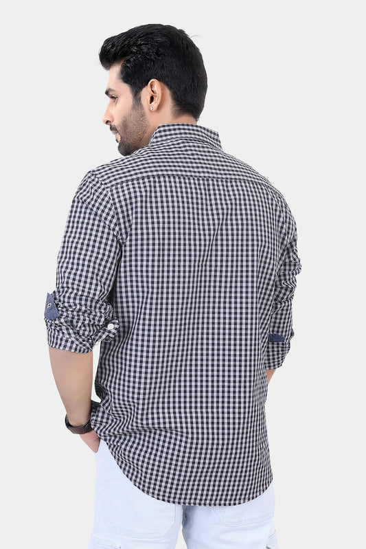 Black Gingham Checkered Shirt
