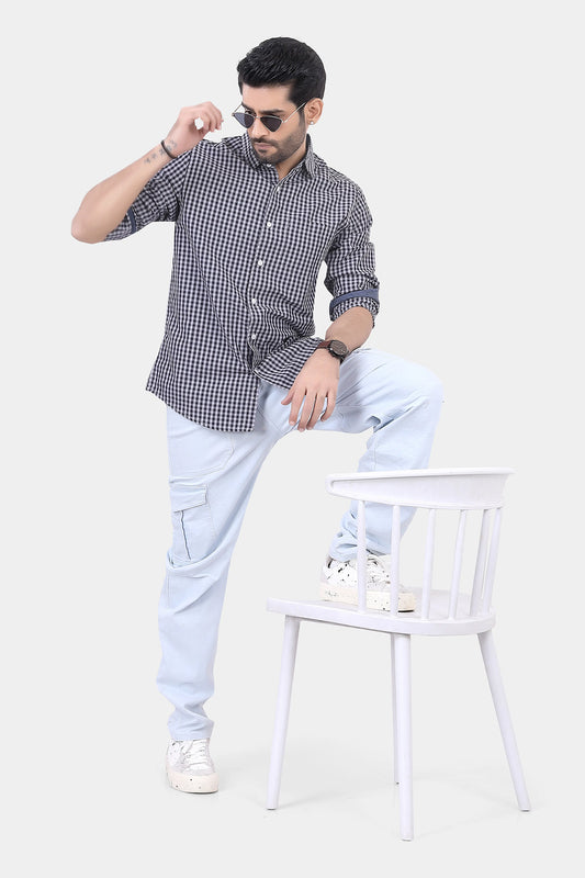 Black Gingham Checkered Shirt