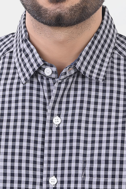 Black Gingham Checkered Shirt