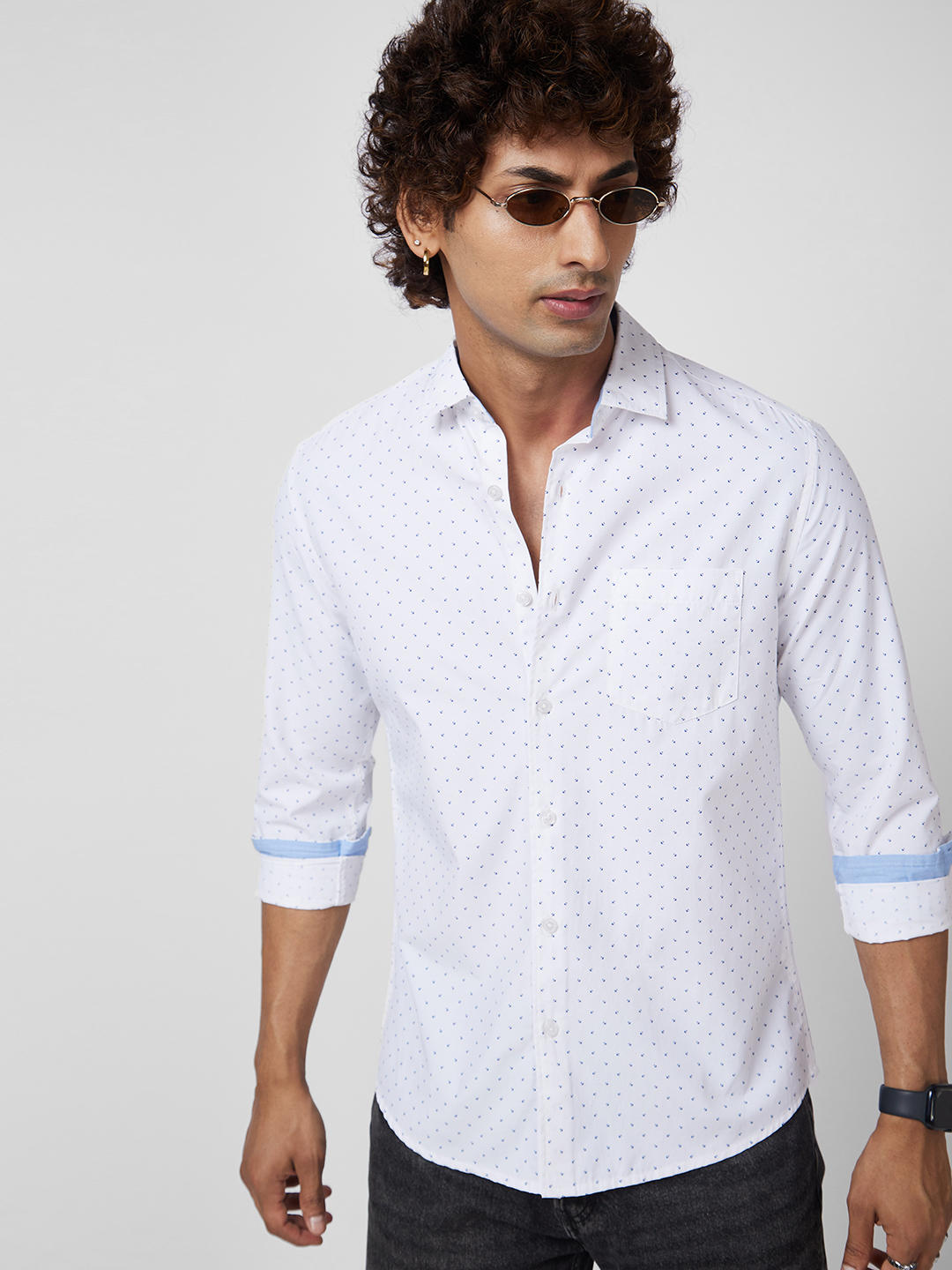 White Printed Shirt