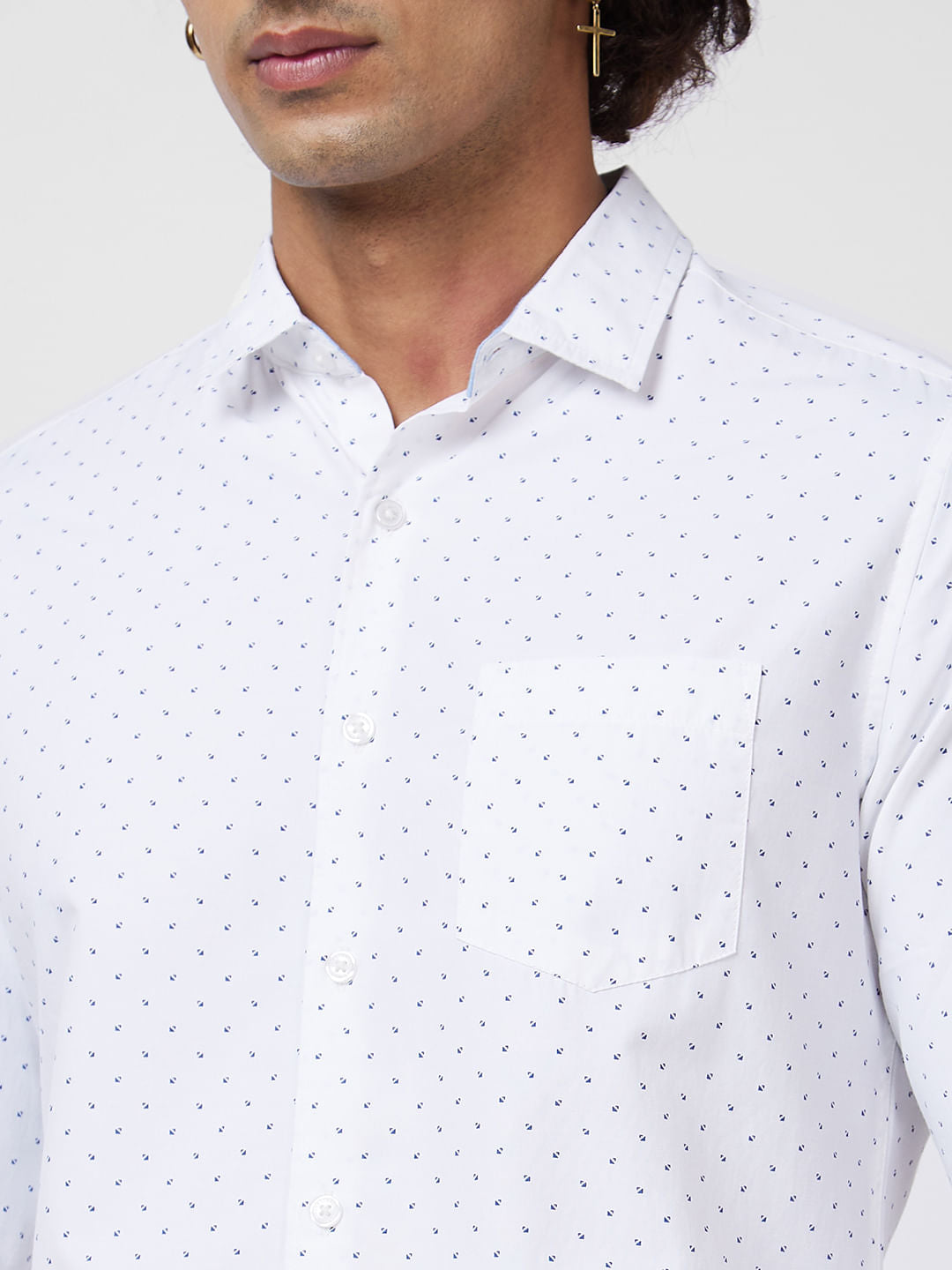 White Printed Shirt