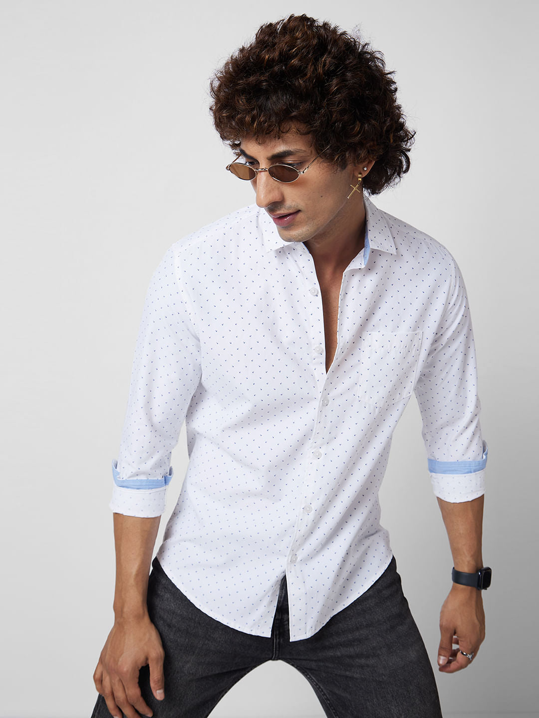 White Printed Shirt