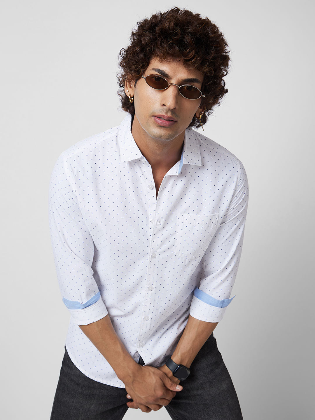 White Printed Shirt