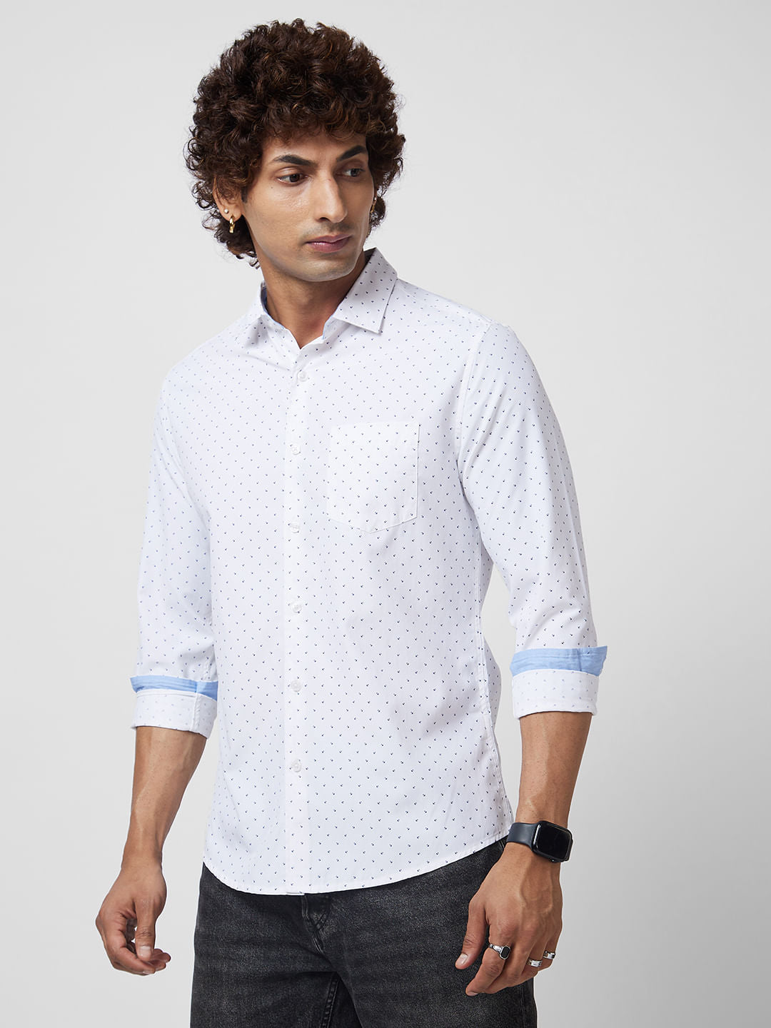 White Printed Shirt
