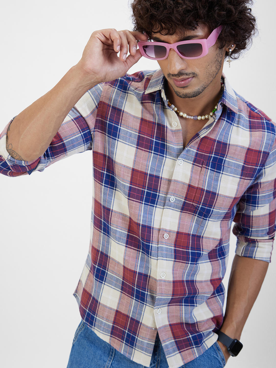Multicolour Bold Square Checked Shirt