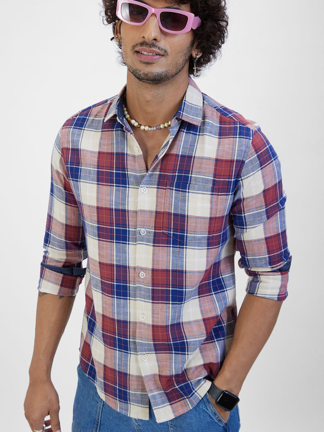 Multicolour Bold Square Checked Shirt