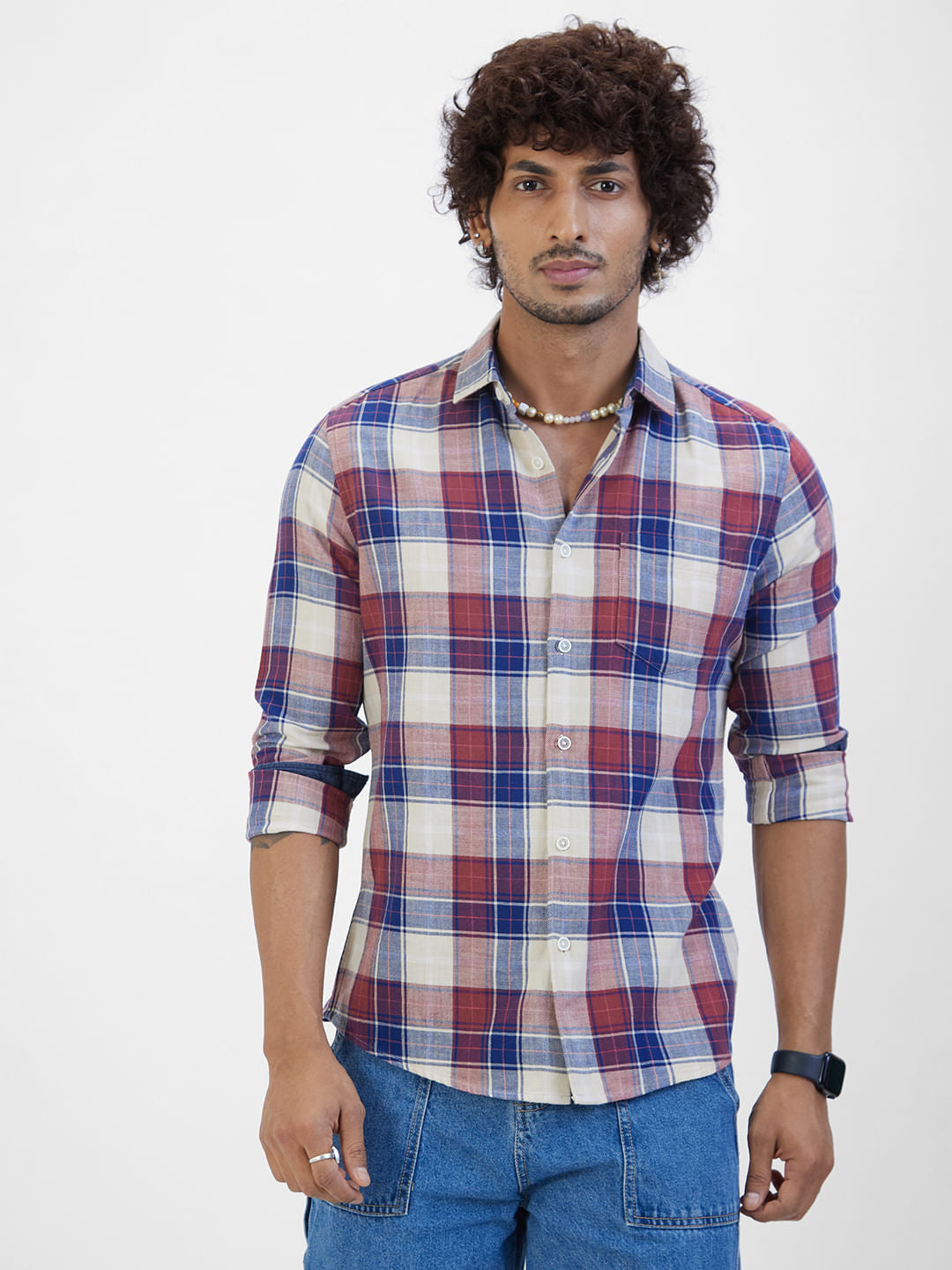 Multicolour Bold Square Checked Shirt