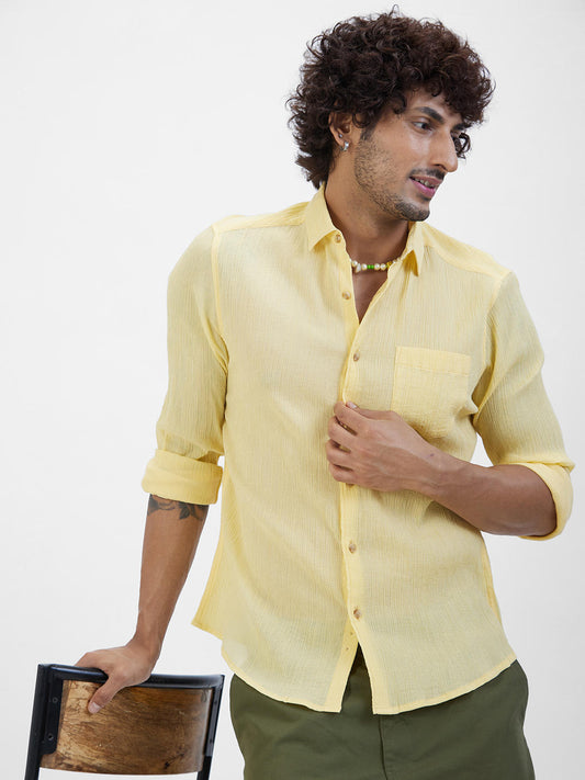 Yellow Crepe Shirt